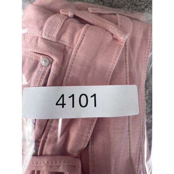 Mother Sz 27 Mid Rise Dazzler Ankle Play Date Jeans Pink Button Zip Denim Pants - Picture 13 of 13